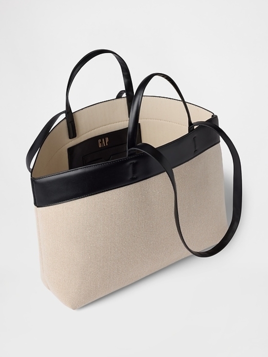 GAP Handbags - GAP Canvas Tote with Black Trim and Straps